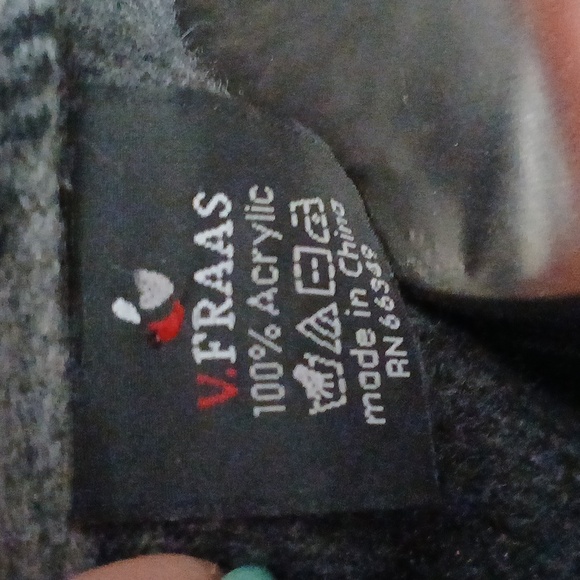 V. Fraas plaid trim open faced cape - Picture 8 of 9